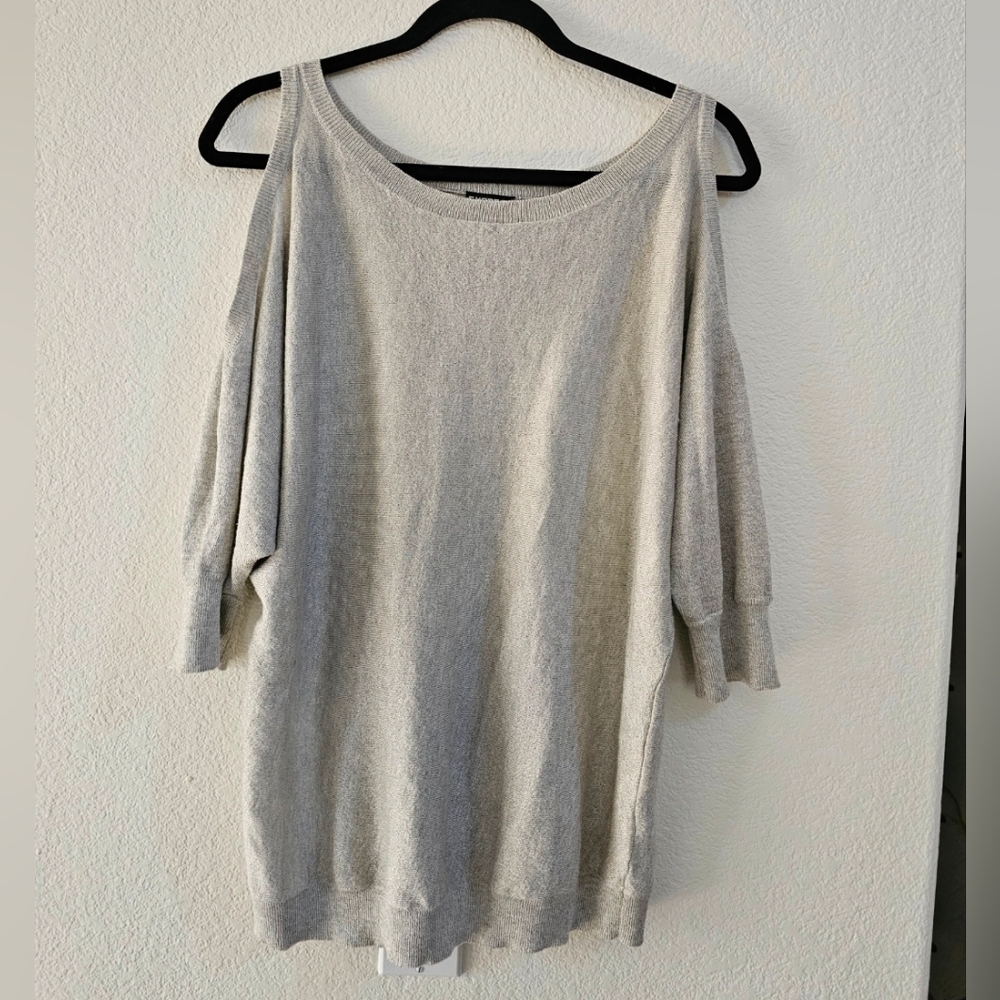 Express Women's Off-Shoulder Gray Sweater